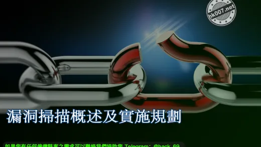 漏洞掃描概述及實施規劃
